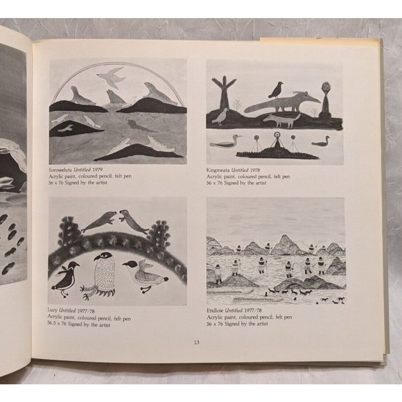 Vtg Dorset 80 Inuit Art Cape Graphics Annual 1980 Canada Hardcover Pitseolak Fun - Picture 11 of 14